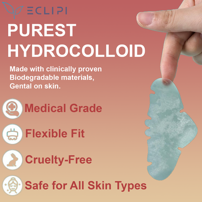 Eclipi Nose Pimple Patches 10 PCs – Hydrocolloid Nose Strips for Acne Care, Absorbs Oil & Pore Impurities Overnight, Gentle & Easy Peel Pimple Stickers for Clearer Looking Skin